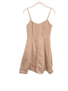 Banana Republic Perfect Blend of Linen & Cotton Sleeveless Dress w/ Thin Straps